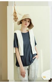 [Natural Garden] MADE N Linen round t-shirt_Comfortable and cool daily T-shirt, Made in Korea